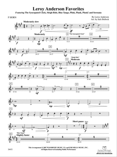 Leroy Anderson Favorites: 1st F Horn