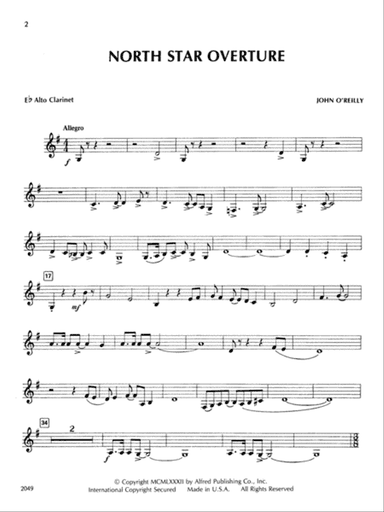 North Star Overture: E-flat Alto Clarinet