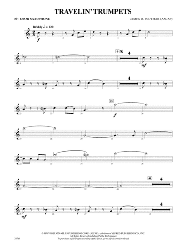Travelin' Trumpets: B-flat Tenor Saxophone