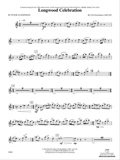 Longwood Celebration: B-flat Tenor Saxophone