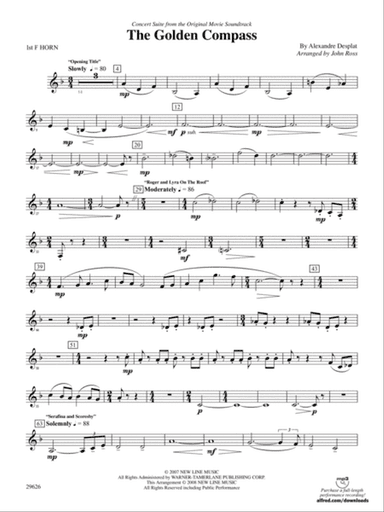 The Golden Compass: 1st F Horn