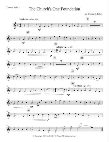 The Church's One Foundation (Brass Quartet)