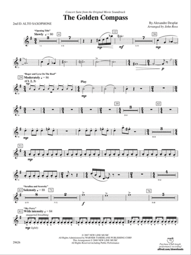 The Golden Compass: 2nd E-flat Alto Saxophone