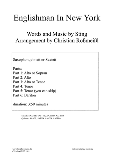 Englishman In New York