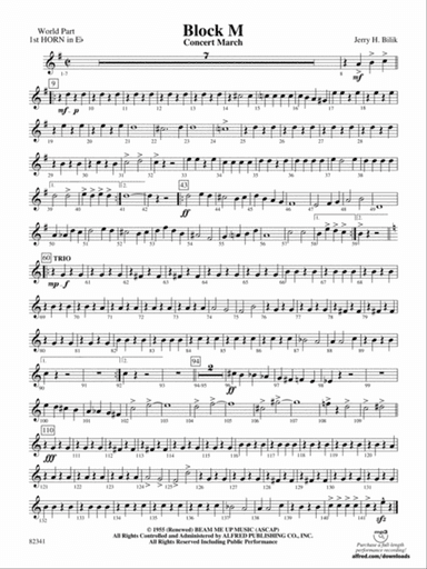 Block M: (wp) 1st Horn in E-flat
