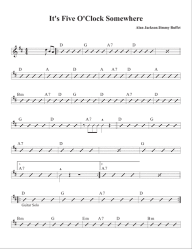 It's Five O'clock Somewhere