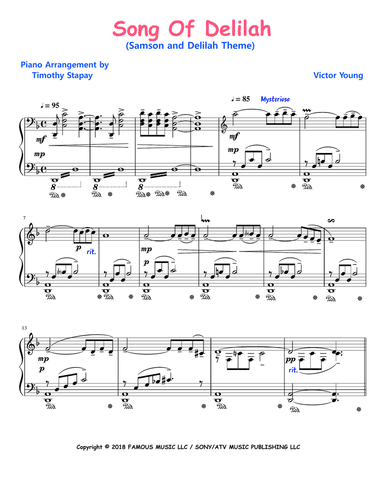 Song Of Delilah (young/livingsto