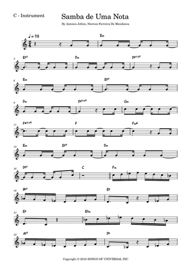 One Note Samba (samba De Uma Nota So)