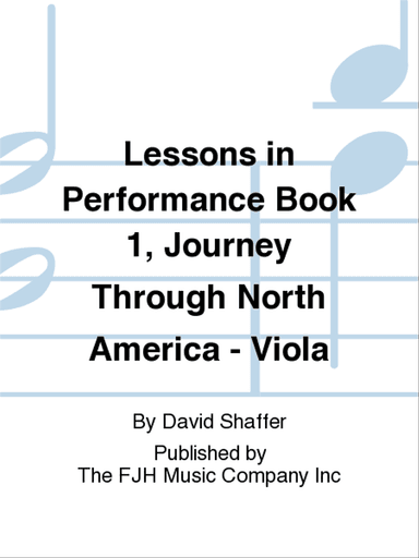 Lessons in Performance Book 1, Journey Through North America - Viola