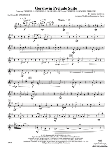 Gershwin Prelude Suite: 2nd E-flat Alto Saxophone