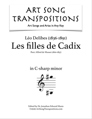 DELIBES: Les filles de Cadix (transposed to C-sharp minor)