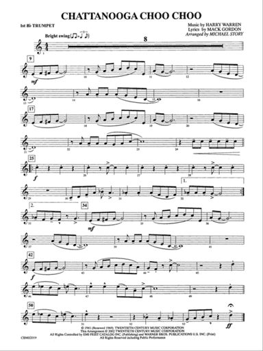 Chattanooga Choo Choo: 1st B-flat Trumpet