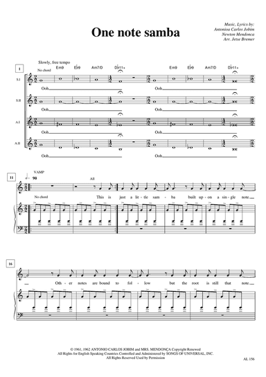 One Note Samba (samba De Uma Nota So)