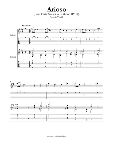 Arioso (from Flute Sonata in E Minor, RV 50)