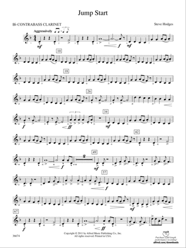 Jump Start: (wp) B-flat Contrabass Clarinet