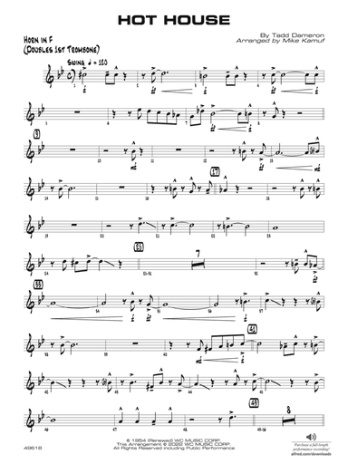 Hot House: 1st F Horn