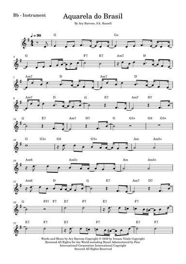 Aquarela Brasileira (aquarela Do Brasil) (brasil)