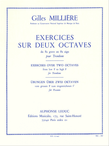 Exercises Over Two Octaves, For Trombone
