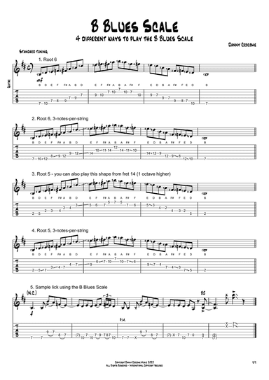 B Blues Scale (4 Ways to Play)