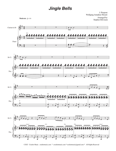 Jingle Bells (Bb-Clarinet solo and Piano)