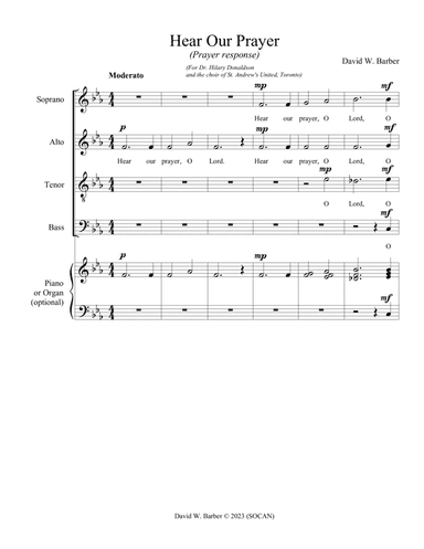 Hear Our Prayer (Prayer Response)