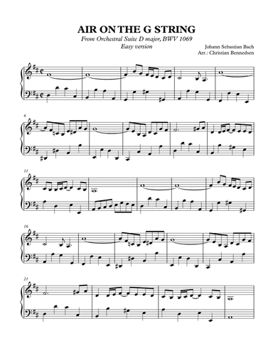 Air On The G String - Easy