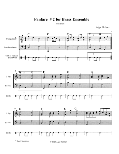 Fanfare # 2 f. Brass-Ensemble