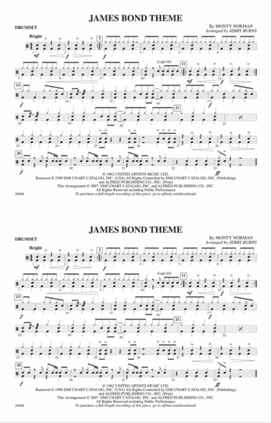 James Bond Theme: Drumset