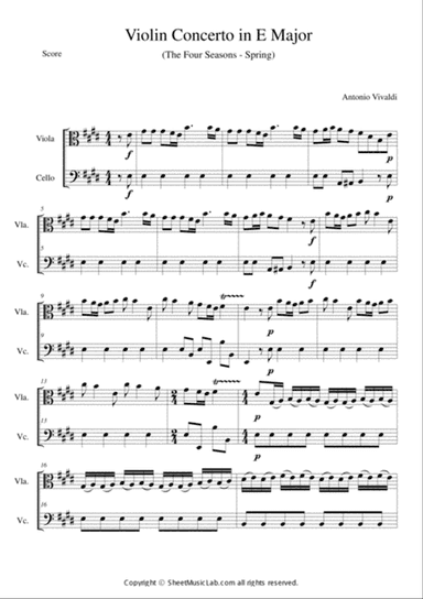 The Four Seasons - Spring 1st Movement Short Version