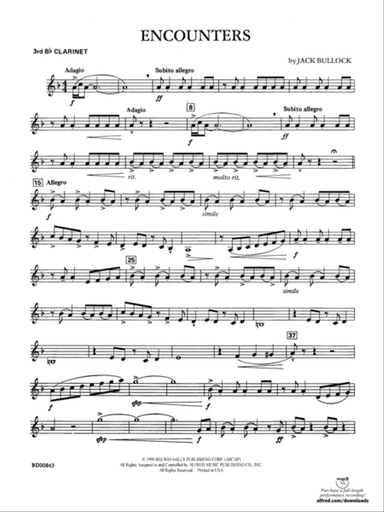 Encounters: 3rd B-flat Clarinet