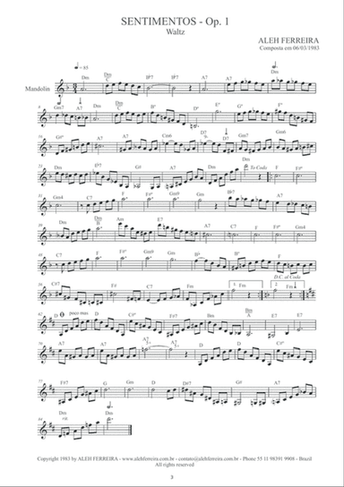 Sentimentos, Op 1