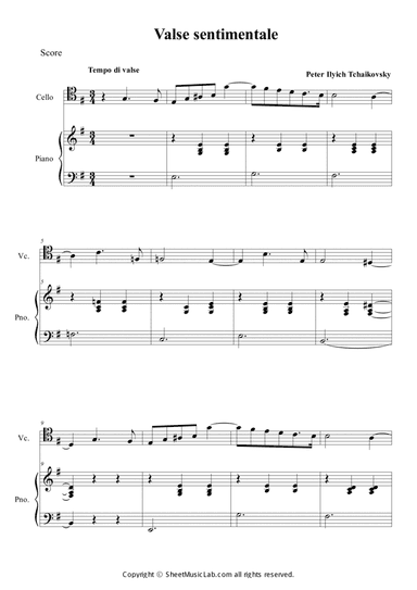 Valse sentimentale Op.51, No.6
