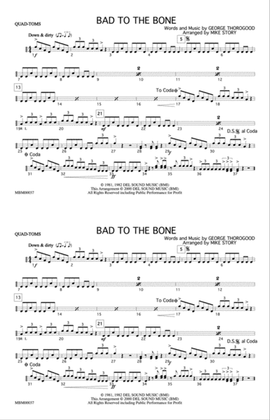 Bad to the Bone: Quad-Toms