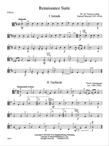 Renaissance Suite: Viola