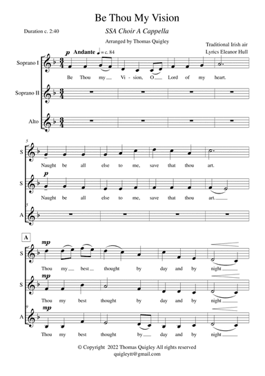 Be Thou My Vision (SSA a cappella)