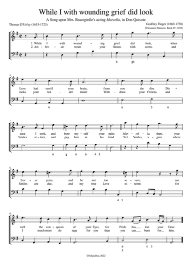 While I with wounding grief did look