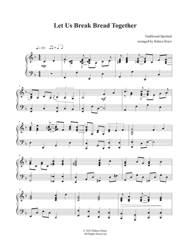 Let Us Break Bread Together (advanced piano)