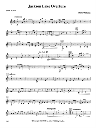 Jackson Lake Overture: 2nd F Horn