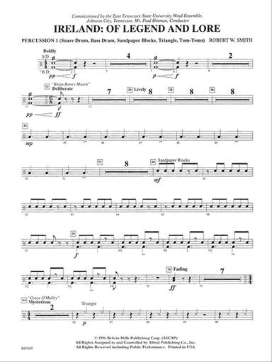 Ireland: Of Legend and Lore: 1st Percussion