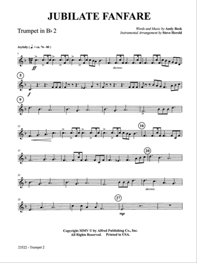 Jubilate Fanfare: 2nd B-flat Trumpet