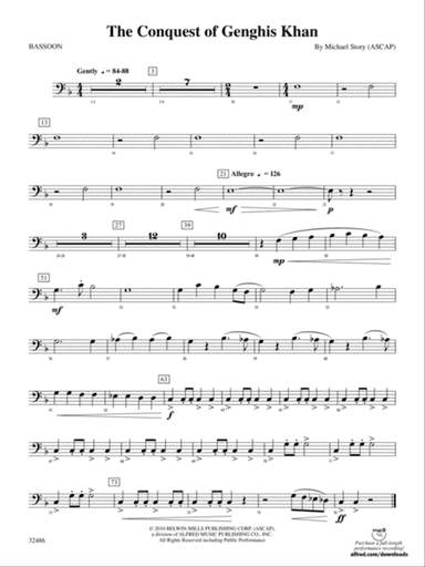 The Conquest of Genghis Khan: Bassoon