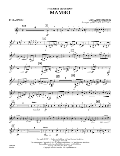 Mambo (from West Side Story) - Bb Clarinet 3