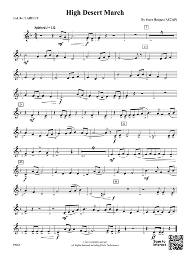 High Desert March: 2nd B-flat Clarinet