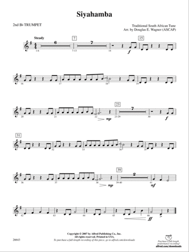 Siyahamba: 2nd B-flat Trumpet