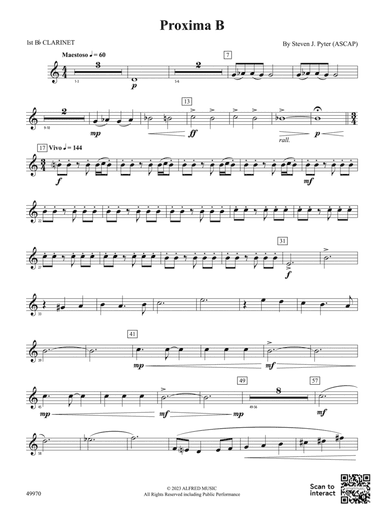 Proxima B: 1st B-flat Clarinet