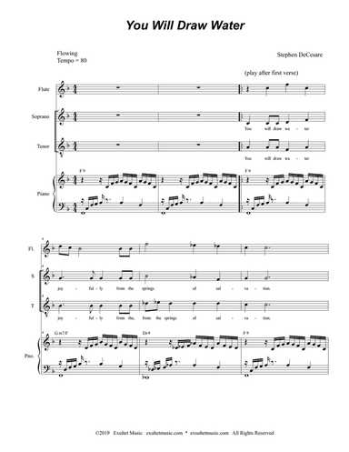You Will Draw Water (Duet for Soprano & Tenor Solo)