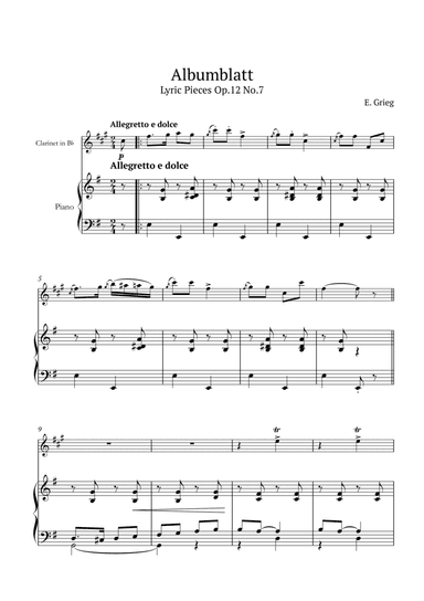 Lyric Pieces Op.12 No.7