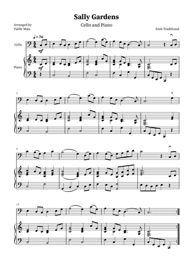 Sally Gardens - Cello and Piano