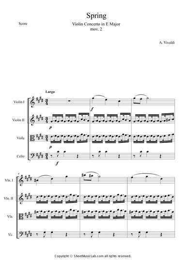 The Four Seasons: Spring 2nd Movement