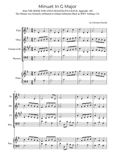 Minuet In G Major (with piano)